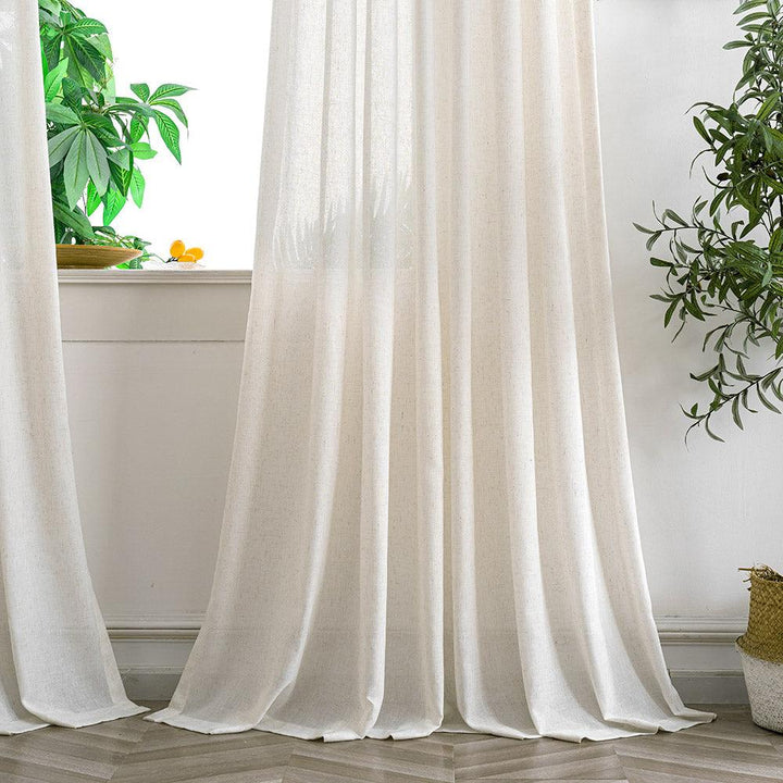 Ayla Weave Linen Blend Sheer Custom Curtains - Updrap