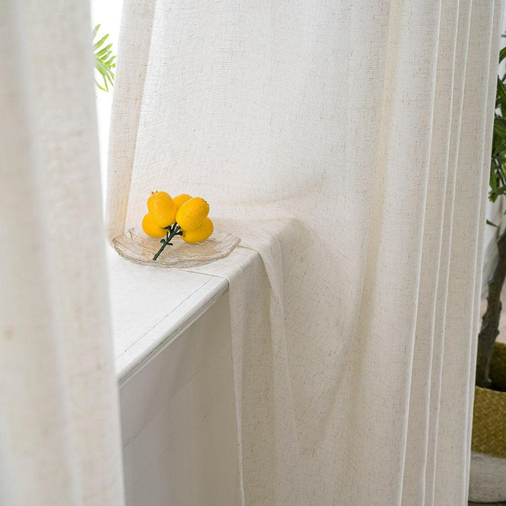 Ayla Weave Linen Blend Sheer Custom Curtains - Updrap