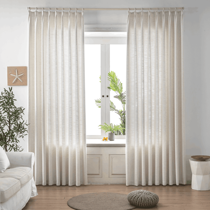 Anya Heavyweight Textured Linen Custom Curtains - Updrap