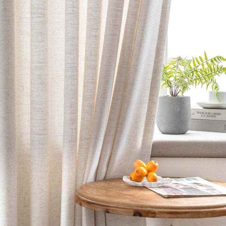 Anya Heavyweight Textured Linen Custom Curtains - Updrap