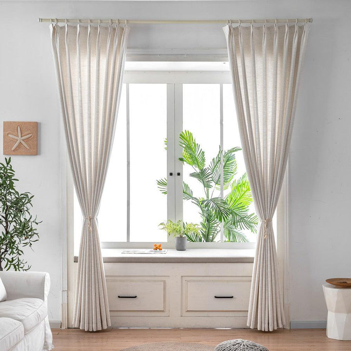 Anya Heavyweight Textured Linen Custom Curtains - Updrap