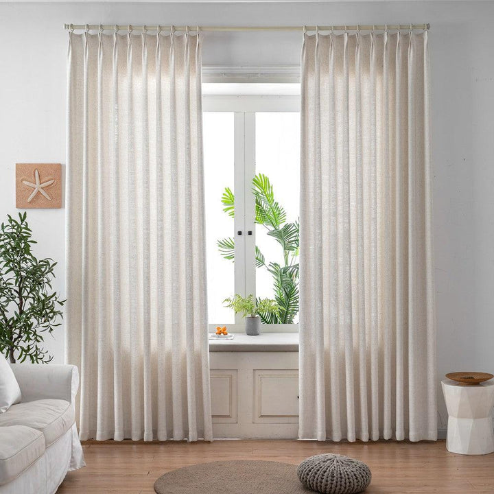 Esme Heavyweight Woven Linen Custom Curtains - Updrap