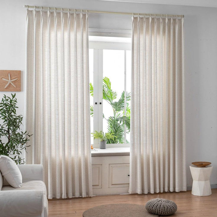 Esme Heavyweight Woven Linen Custom Curtains - Updrap