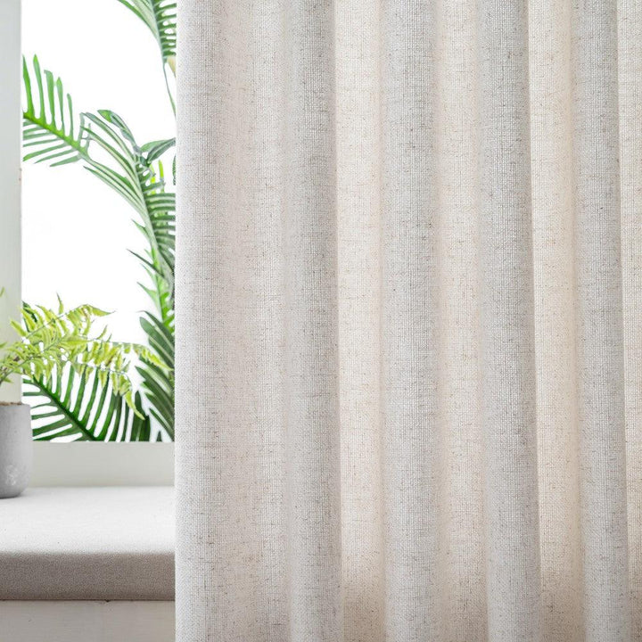 Esme Heavyweight Woven Linen Custom Curtains - Updrap