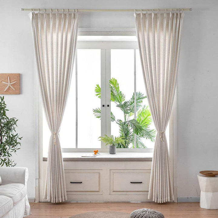 Esme Heavyweight Woven Linen Custom Curtains - Updrap