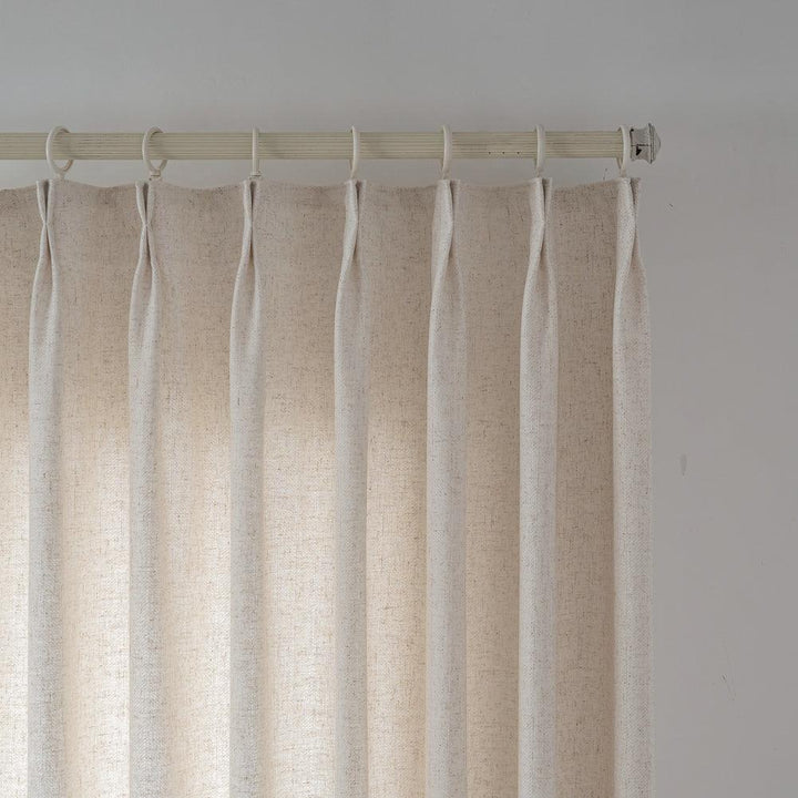 Alden Striped Woven Patterned Linen Custom Curtains - Updrap