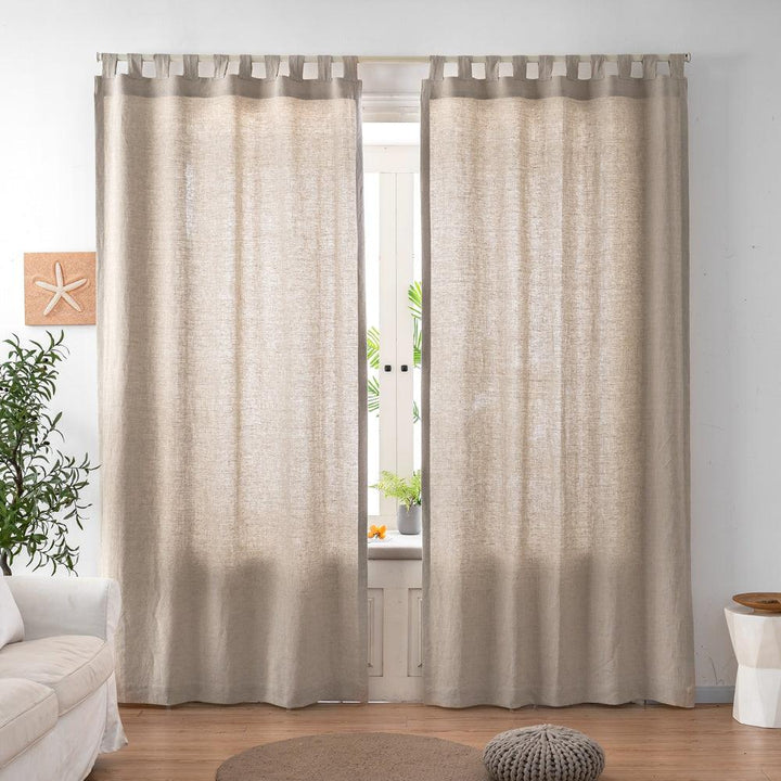 Liora Premium Belgian 100% Linen Flax Custom Curtains - Updrap