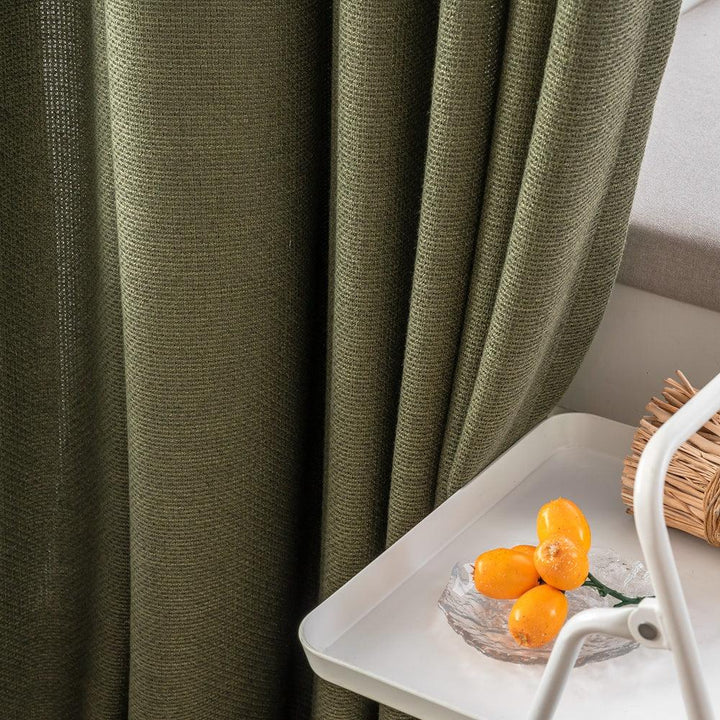 Wesley Waffle Texture Linen Custom Curtains Panel - Updrap