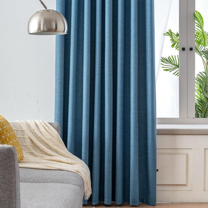 Milo Textured Faux Linen 100% Blackout Custom Curtains - Updrap