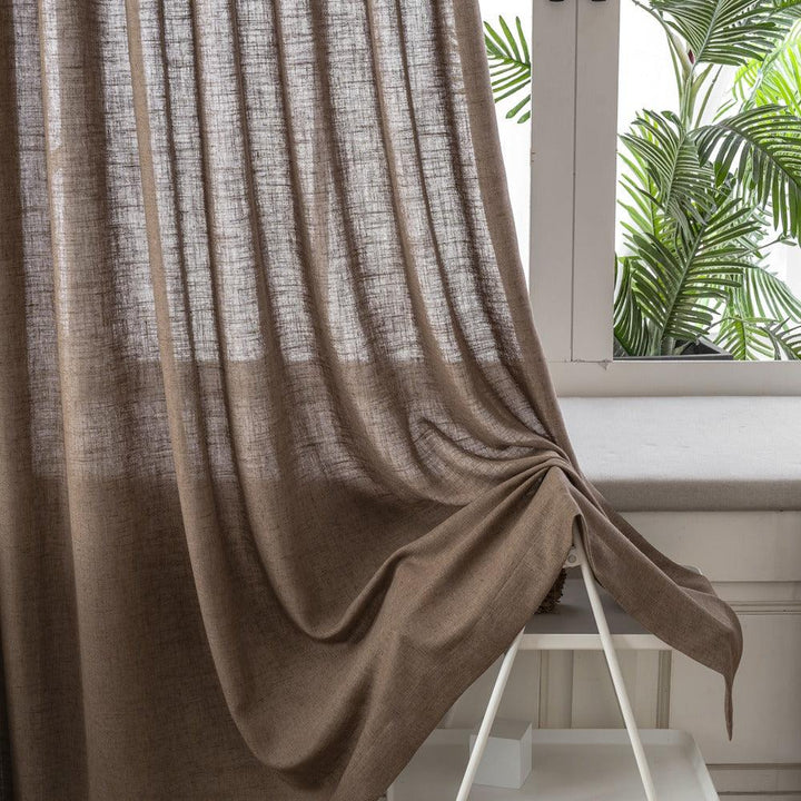 Livia Solid Cotton Blended Custom Curtains - Updrap