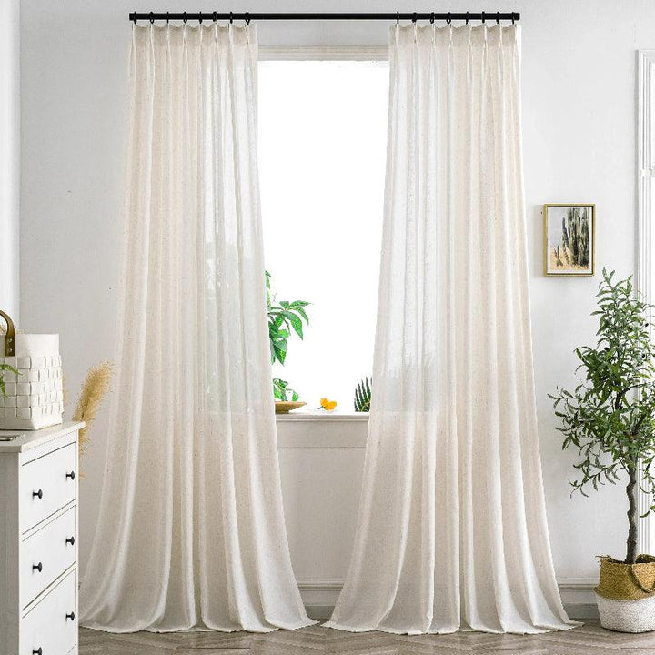 Ayla Weave Linen Blend Sheer Custom Curtains - Updrap