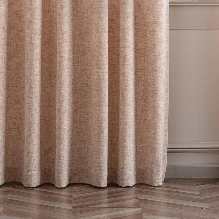 Eve Textured Faux Linen Room Darkening Custom Curtains - Updrap