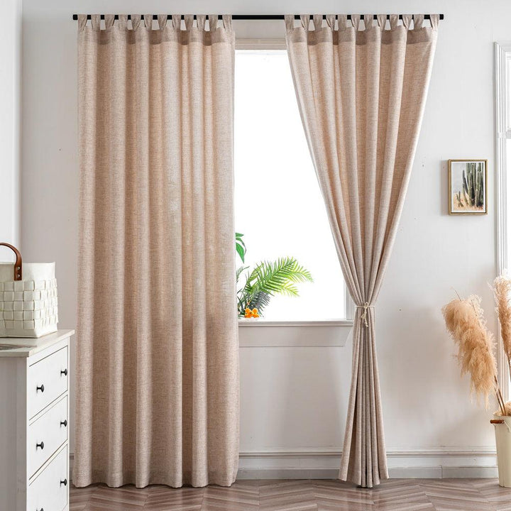 Eve Textured Faux Linen Room Darkening Custom Curtains - Updrap