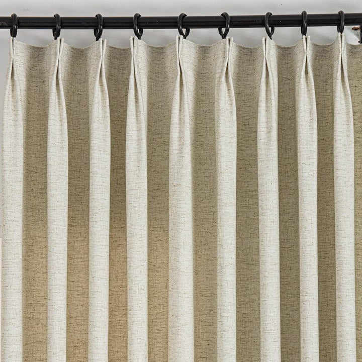 Alina Double Pinch Pleat Linen Custom Curtain Panel - Updrap